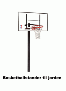 Basketball kurv til montering i jorden